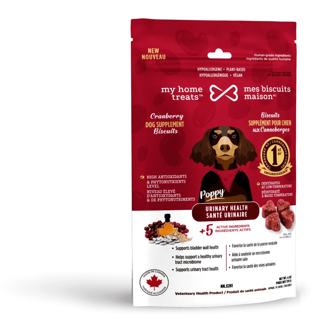 Mes biscuits maison –  Supplément hypoallergénique pour chien aux canneberges - Santé urinaire 170g