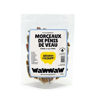Wawwaw – Sac de bully stick de veau 4-6'' - Paquet de 10