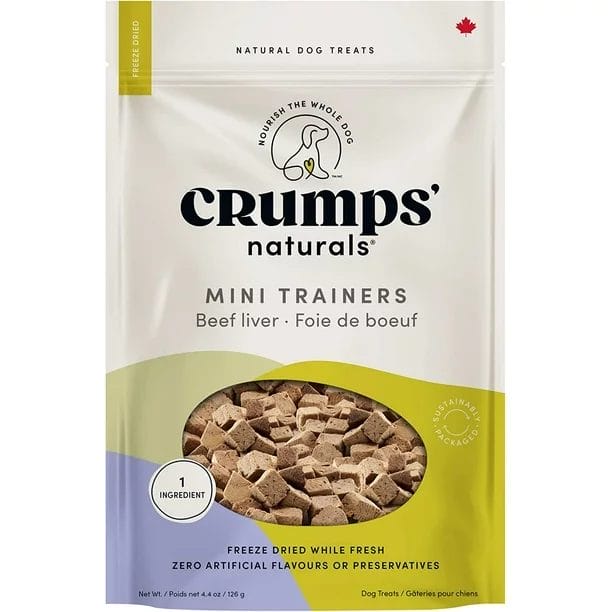 Crump's Naturals – Mini Trainers foie de bœuf lyophilisés