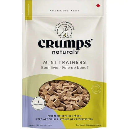 Crump's Naturals – Mini Trainers foie de bœuf lyophilisés