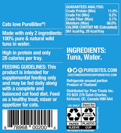 PureBites– Mélange de viande humide au thon sauvage - 50g
