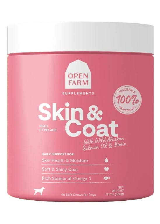 Open Farm – Supplément peau et pelage – 90 bouchées