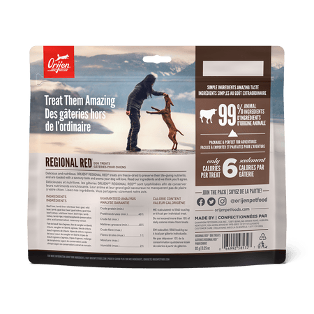 Orijen – Gâteries lyophilisées – Regional red