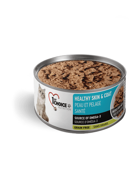 1st Choice – Conserve chat - Pâté Peau et pelage santé - 156g