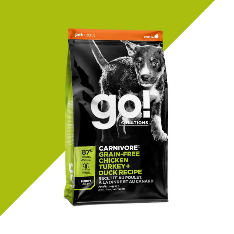Petcurean – Go! Solutions - Carnivore – Sans Grains - Chiot - Poulet + Dinde + Canard