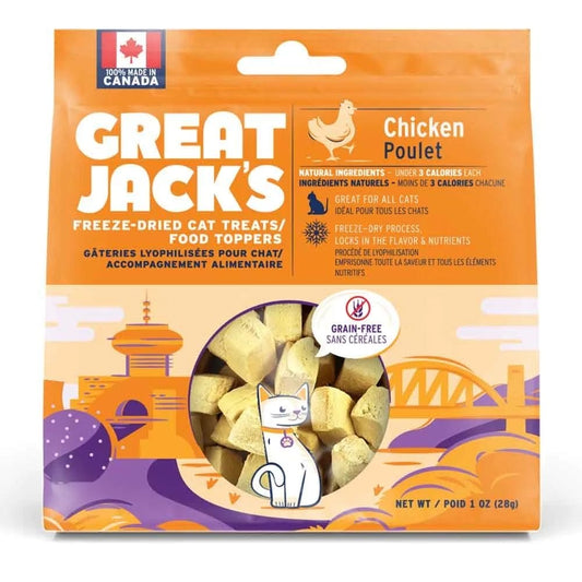 Great Jack's  – Gâteries lyophilisées pour chat Poulet