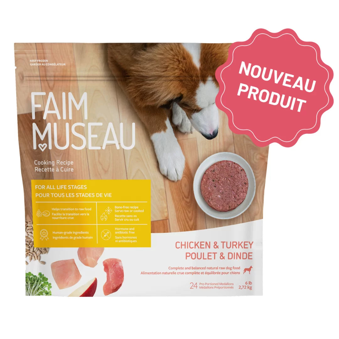 Faim Museau – Recette à cuire - Poulet et dinde - 6lb