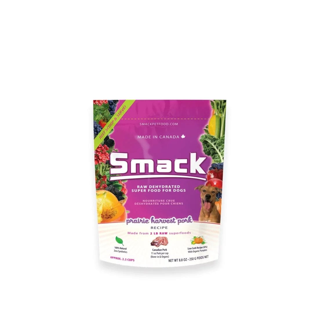 Smack – Nourriture crue déshydratée pour chien – Porc des prairies