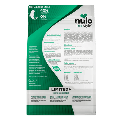 Nulo – Freestyle - Chiot et adulte limited+ sans grains - Goberge et lentilles