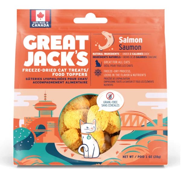 Great Jack's  – Gâteries lyophilisées pour chat Saumon