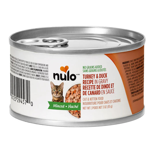 Nulo – Conserve chat - Dinde et canard hachés en sauce - 85g