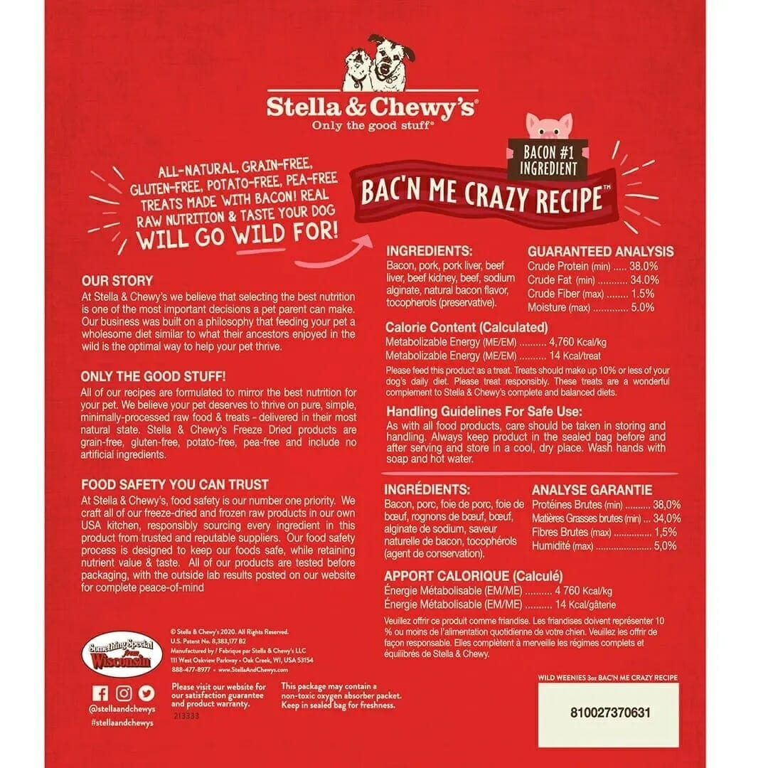 Stella & Chewy's – Wild Weenies – Bacon