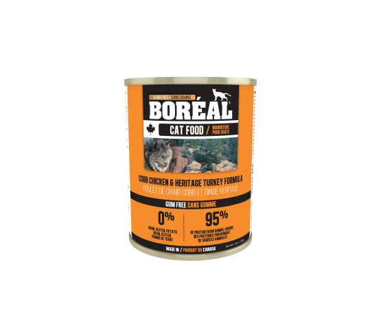 Boréal – Conserve chat sans grains - Poulet cobb et dinde - 369g