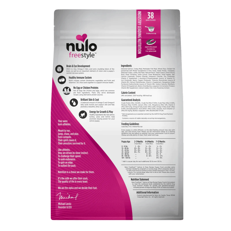 Nulo – Freestyle - Chiot sans grains - Saumon et petits pois
