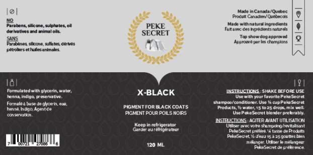 Peke Secret – X-Black - Pigment pour poils noir