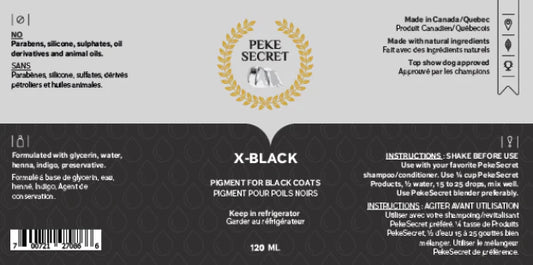 Peke Secret – X-Black - Pigment pour poils noir